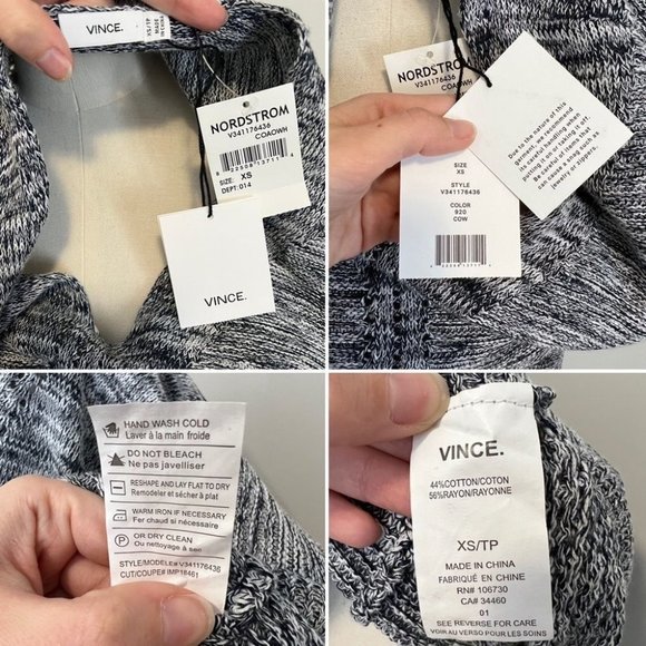 NWT Vince Short Sleeve Cotton Knit Sweater - Picture 15 of 15